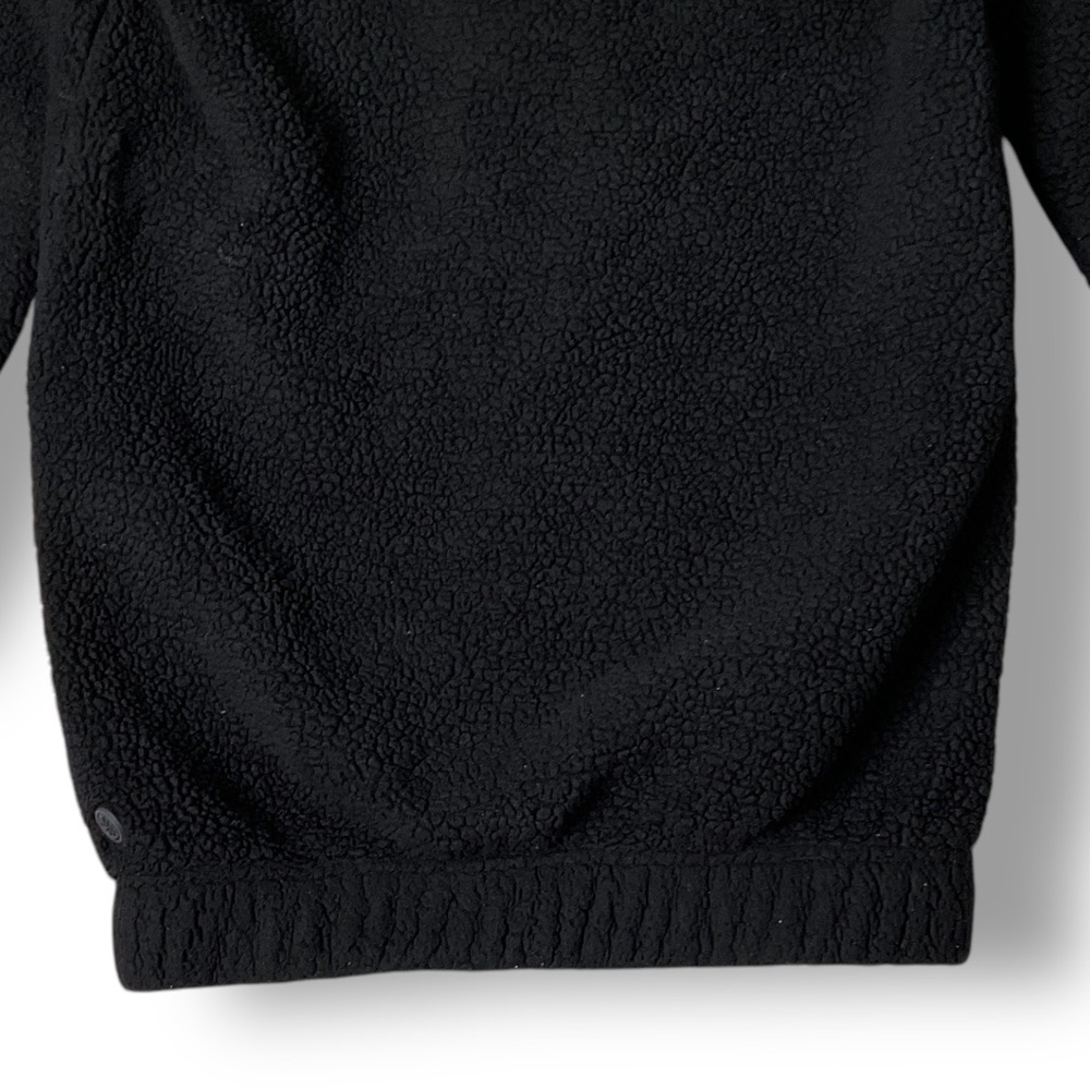 Athleta Girl Jacket Sz L So Toasty Tugga Long Sherpa Hooded Athletic Black - Picture 10 of 14